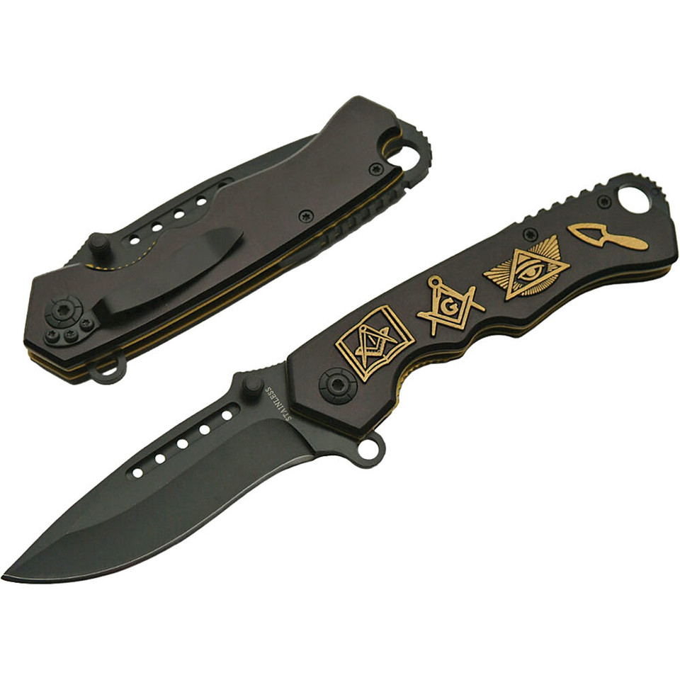 Masonic Folding Knife Main Image