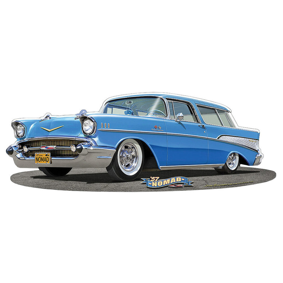 1957 Chevy Nomad Custom Heavy Metal Sign Main Image