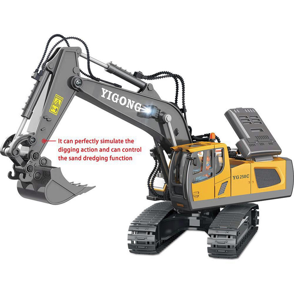 R/C 2.4 Ghz Remote Control Excavator w/Lights & Sound Main Image
