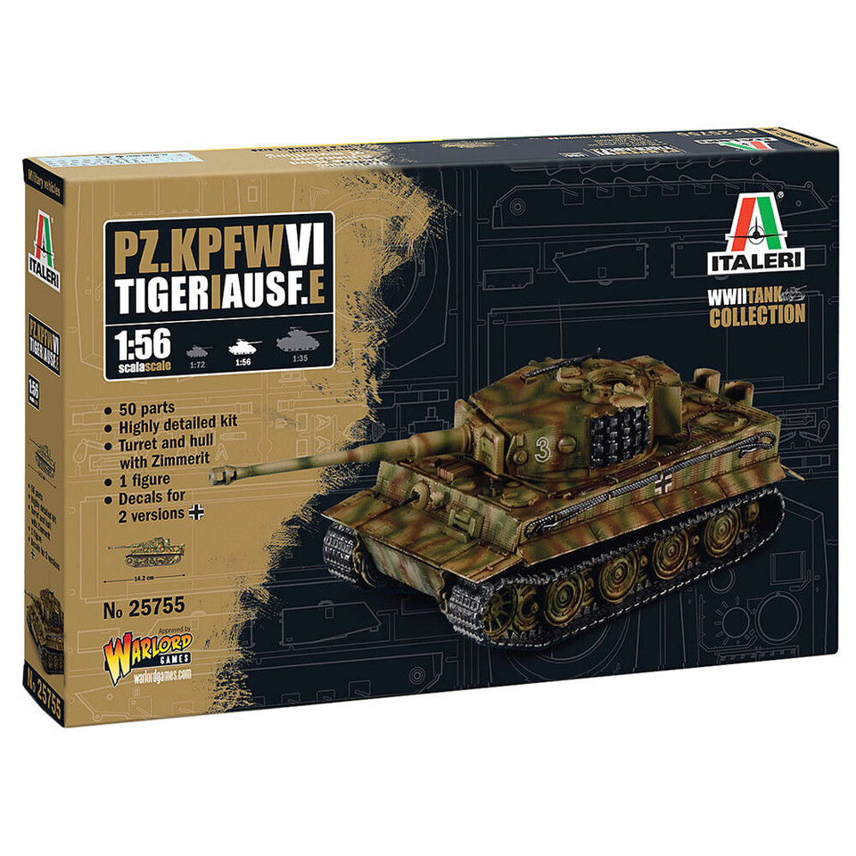 PZ.KPFW. VI TIGER I 1/56 Kit Italeri (25755) Main Image