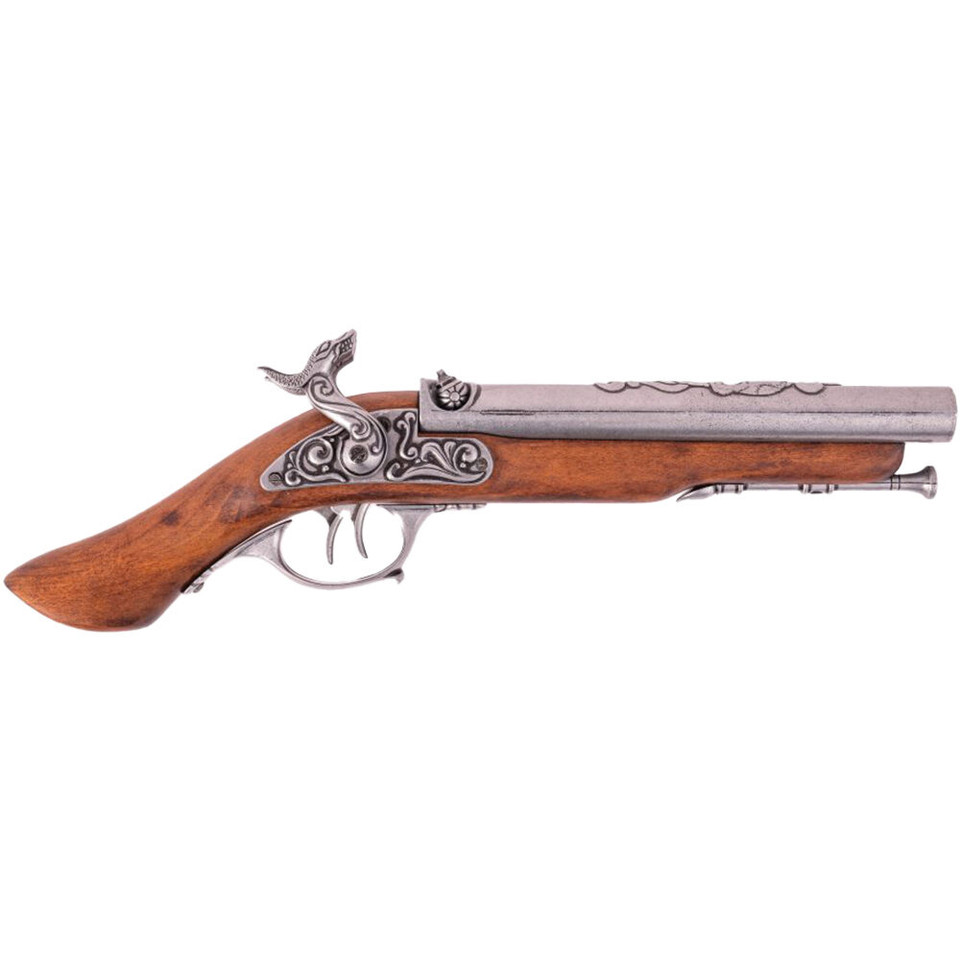 Pistol Double-barrel Pirate 18th Century - Antique Grey Main Image