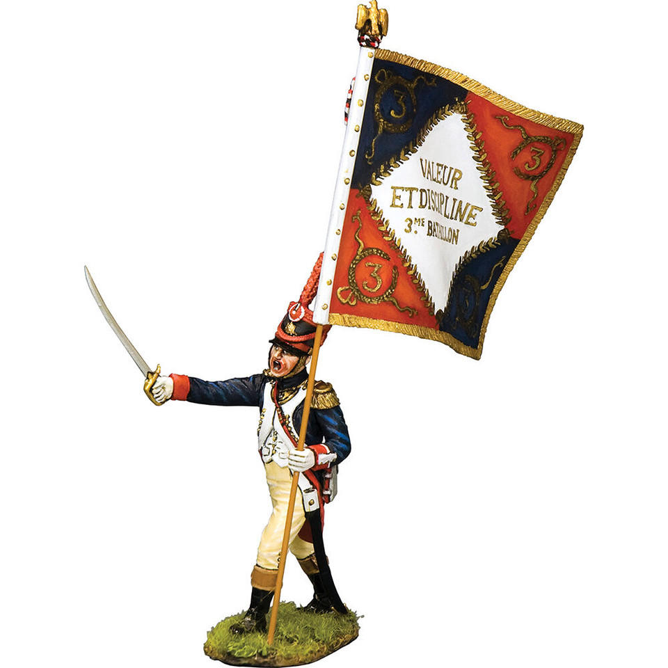 French Officer w/Battalion Flag 1/30 Figure K&C(NA514) Main Image