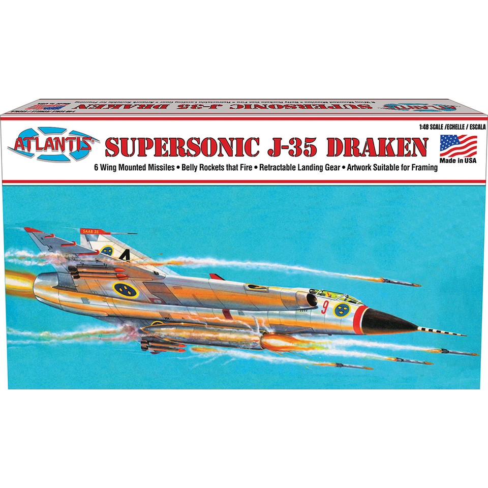 Saab Draken J-35 1/48 Kit ATLANTIS (L570) Main Image