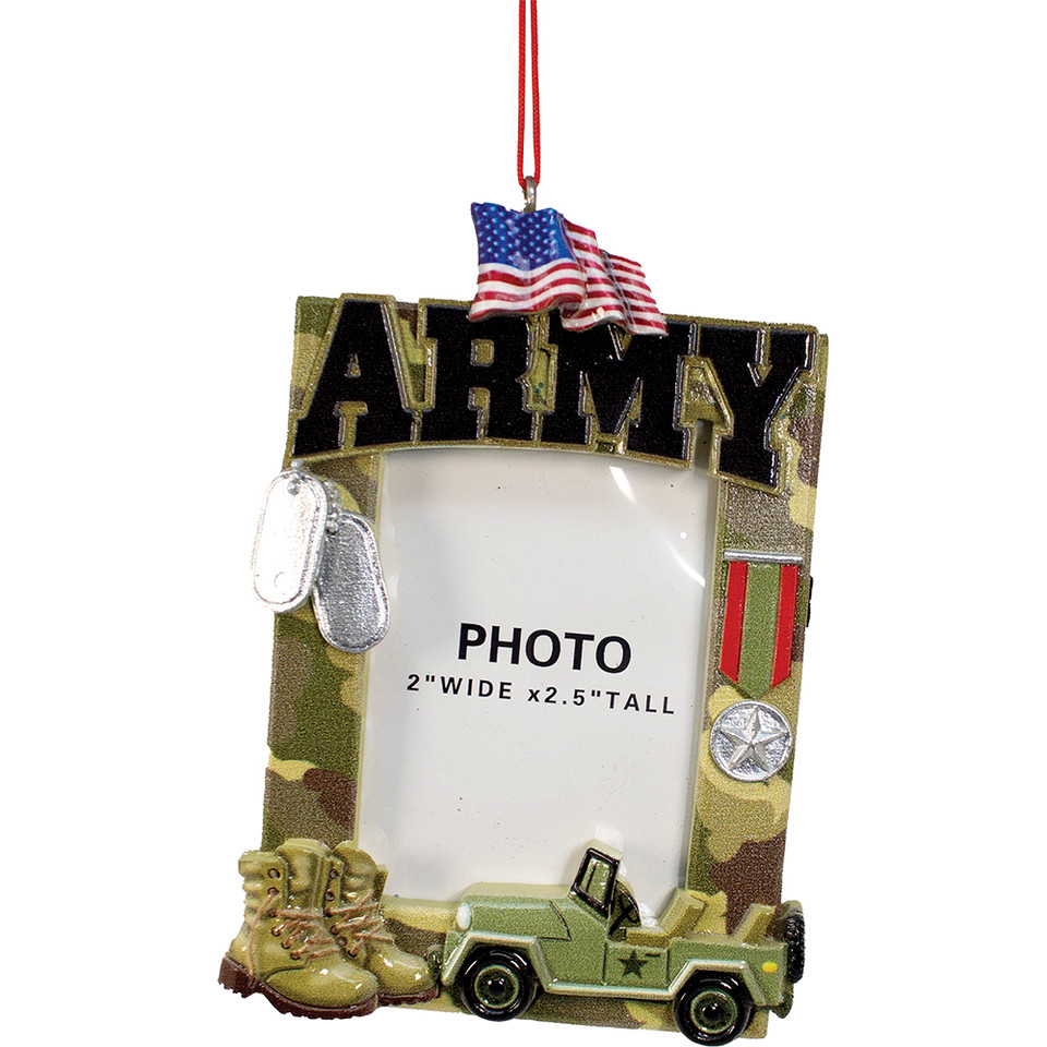 Army Picture Frame Ornament Kurt Adler (J9262) Main Image
