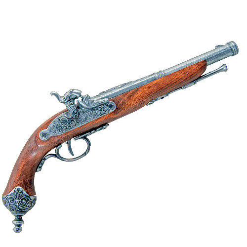 Colonial Italian 1825 Percussion Flintlock Cap-Firing Pistol - GRAY [DENIX (22-1013G)} Main Image