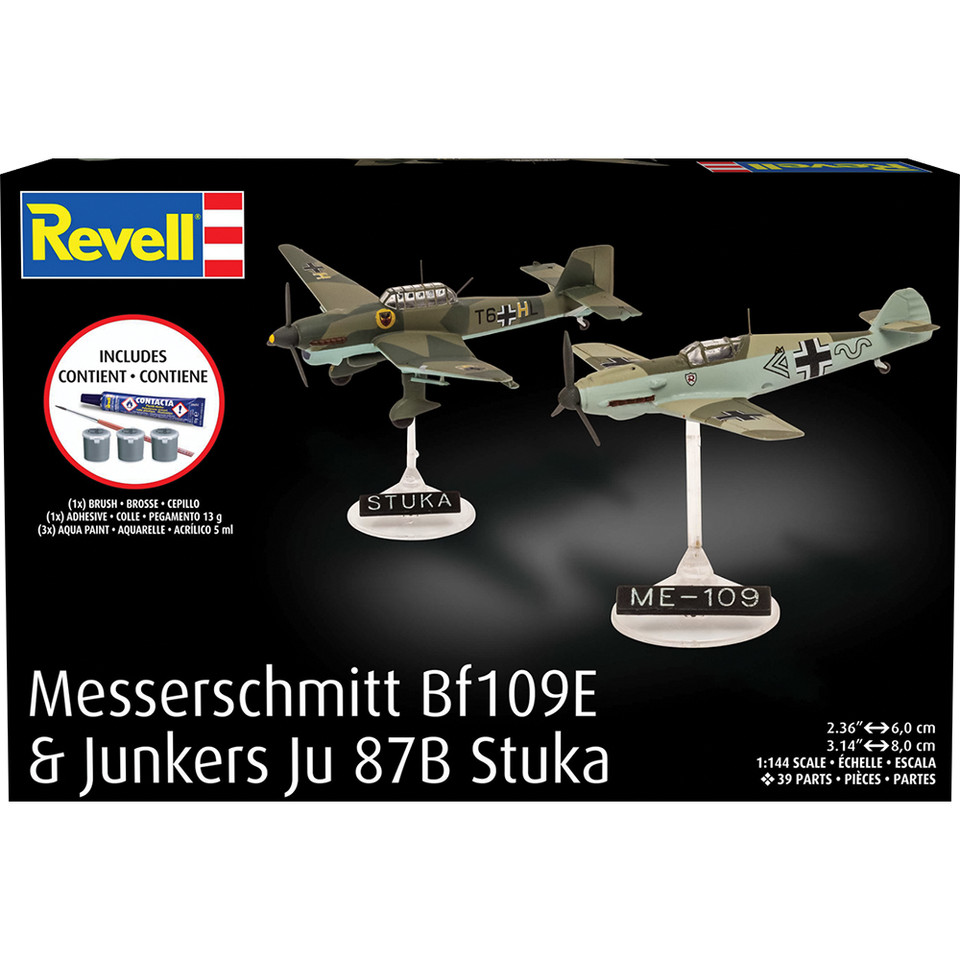 Messerschmitt Bf109E & Ju87B Stuka Complete Model Kit Main Image