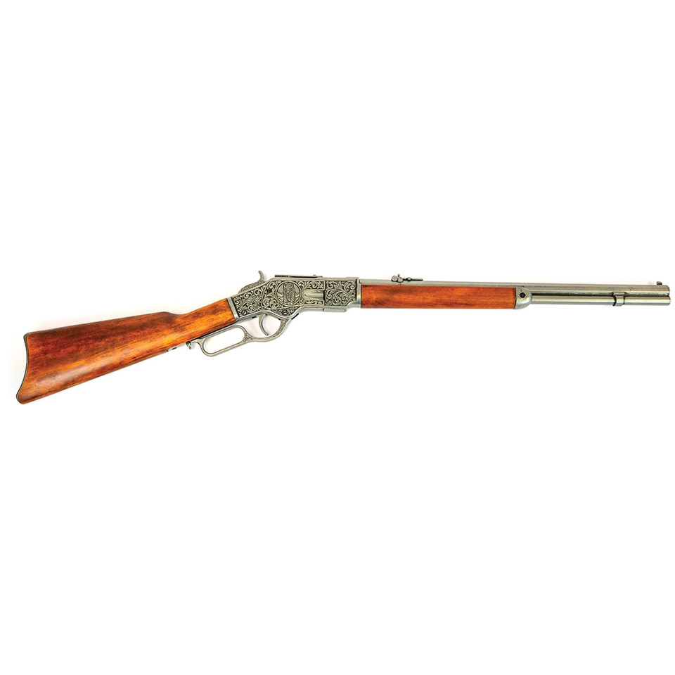 Model 1873 Lever Action Carbine Replica: Engraved Antique Si Main Image
