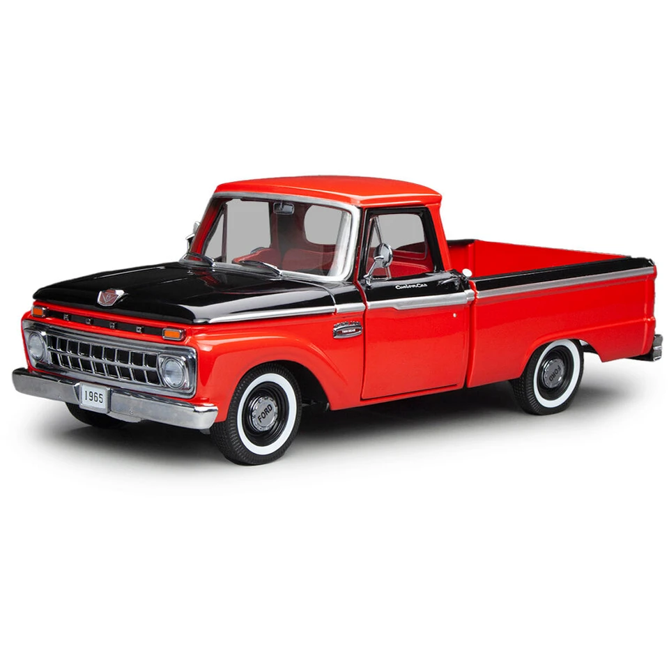 1965 Ford F-100 Custom Cab Pickup - Red & Black Main Image
