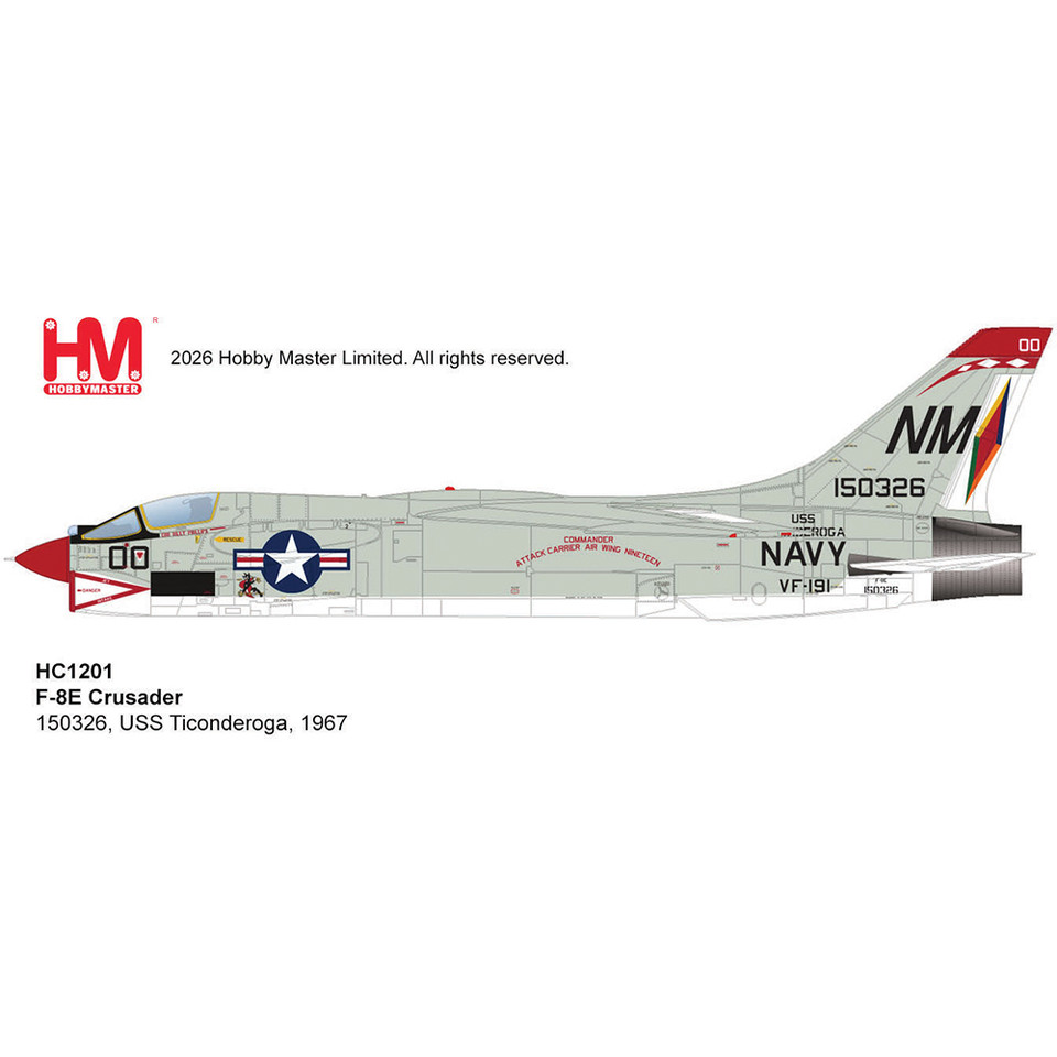 F-8E Crusader 1/72 Die Cast Model Main Image