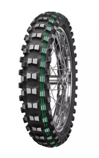 The Mitas 90/100-12 TERRA FORCE-EX MH Super Soft Gummy rear tire is an ultra-sticky compound for extreme Enduro motocross competition and delivers incredible traction and performance in all conditions.