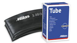 Mitas 4.00-12 Scooter Tubes are made of a Butyl Compound and delivered in an individual box. Mitas Scooter Tubes have a thickness of 1.2 to 1.4 mm. The valve stem on this tube is a fully metal threaded JS 87 with a Circular base.