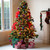 6.5FT Pre-lit Artificial Christmas Tree with 300 Lights; Includes Pre-Strung White Lights & Stand