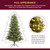 6.5FT Pre-lit Artificial Christmas Tree with 300 Lights; Includes Pre-Strung White Lights & Stand