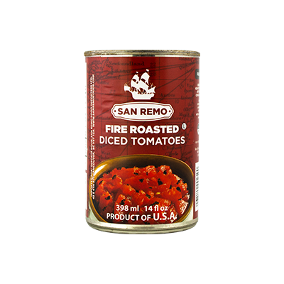 San Remo Fire-Roasted Diced Tomatoes - 398 mL
