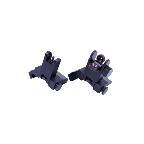 Aluminum Micro Flip Up Front and Rear AR Sight/ 45 Degree Mount
