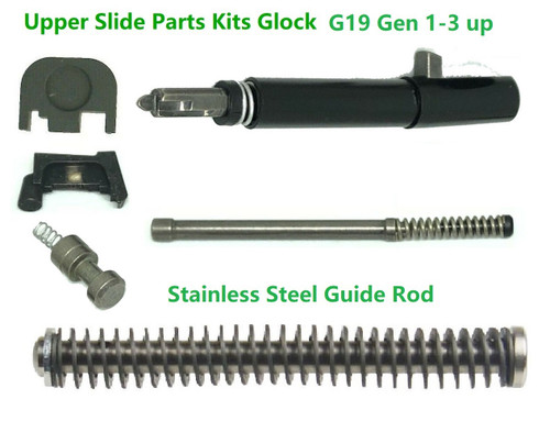 Glock 19 Gen 3 Upper Parts Slide Kits UPK 9mm P80 With Stainless Steel Guide Rod