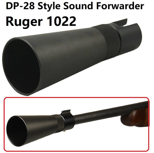 DP 28 Style Ruger 1022 Sound Forwarder Muzzle Brake for .22,  All Steel Anodized Black
