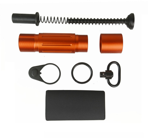 3.5" Short Buffer Tube System QR Sling Adapter Cap, QR Sling Swivel, 3.5" Foam, Color Orange