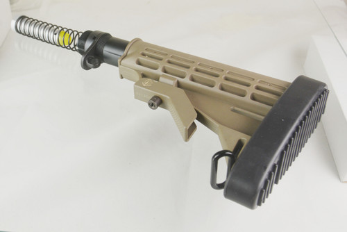 Tan Dark Earth Complete AR Stock Assembly 6-Position Commercial-Style Collapsible