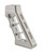 AR15 Pistol Grip Skeletonized Aluminum Silver