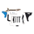 Glock 17 Gen 1-3 Lower Parts Kit With Adjustable Trigger To 3 Lbs Blue Anodized
