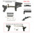 Glock 19 Gen 1-3 Lower Parts Kit With Adjustable Trigger To 3 Lbs Black Anodized