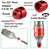 1/2x28 TPI Cleaning Patch Trap Soda Pop bottle Adapter Red Color for .22 .223  and 9mm