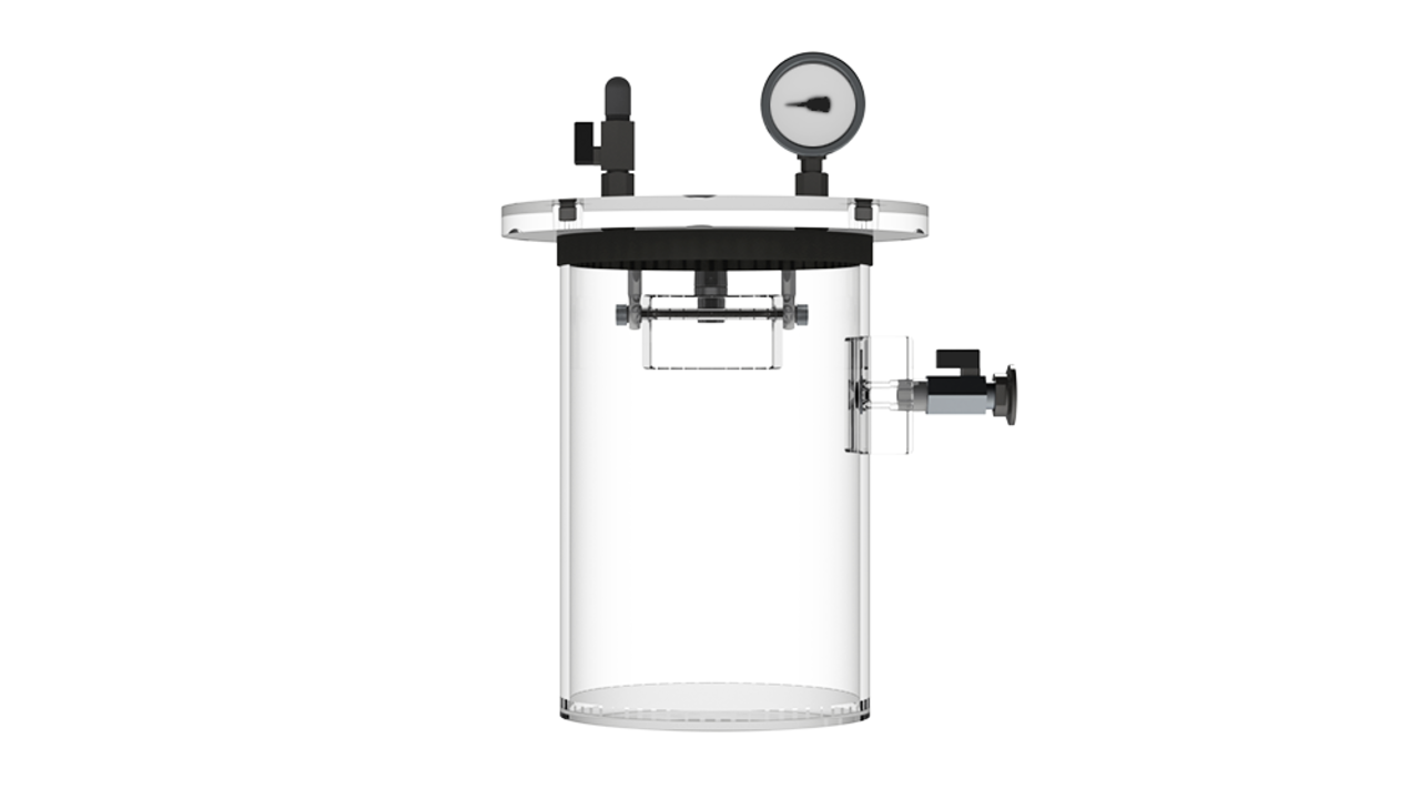 LVC0812-1112-VC Clear Acrylic Vacuum Chamber - Front View