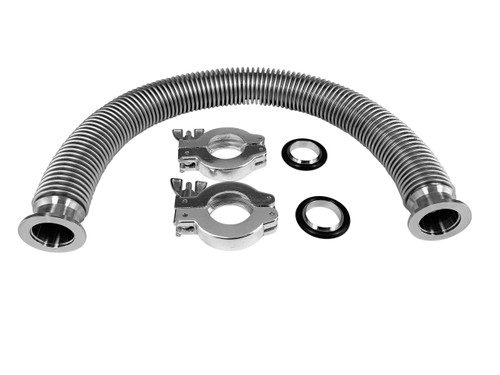 20" Thin-walled Stainless Bellow Vacuum Hose with NW25 Fittings 20" Thin-walled Stainless Bellow Vacuum Hose with NW25 Fittings