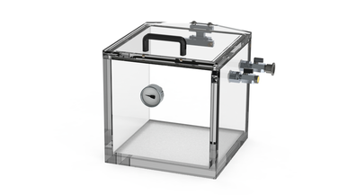 12" Cube Clear Hinged Top-Load Vacuum Chamber