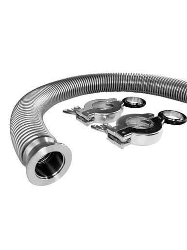 20" Thin-walled Stainless Bellow Vacuum Hose with NW25 Fittings