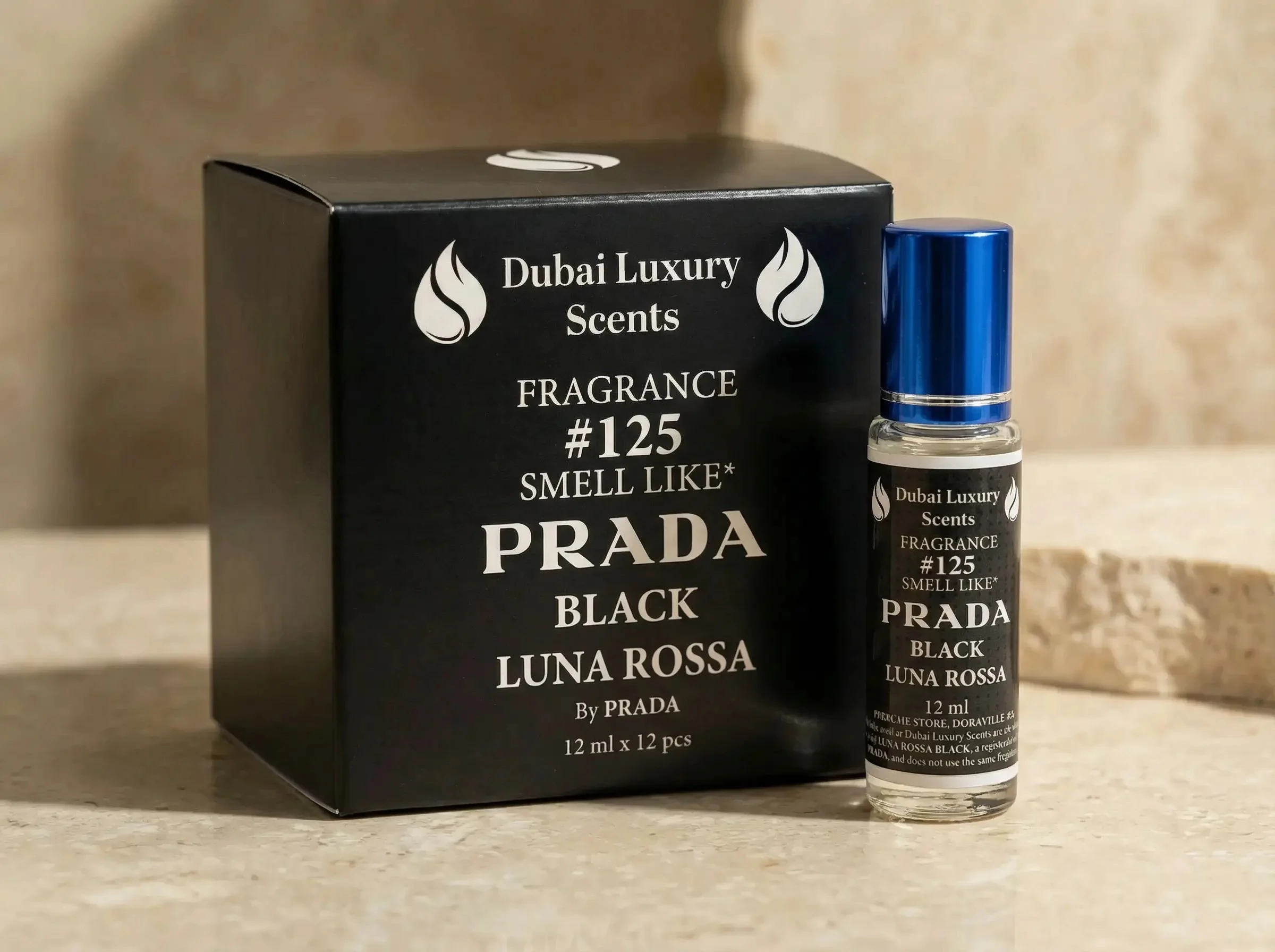 Dubai Luxury – Inspired By Prada Luna Rossa Black – Body Oil (12ml)