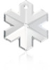 6704 35mm Snowflake Pendants