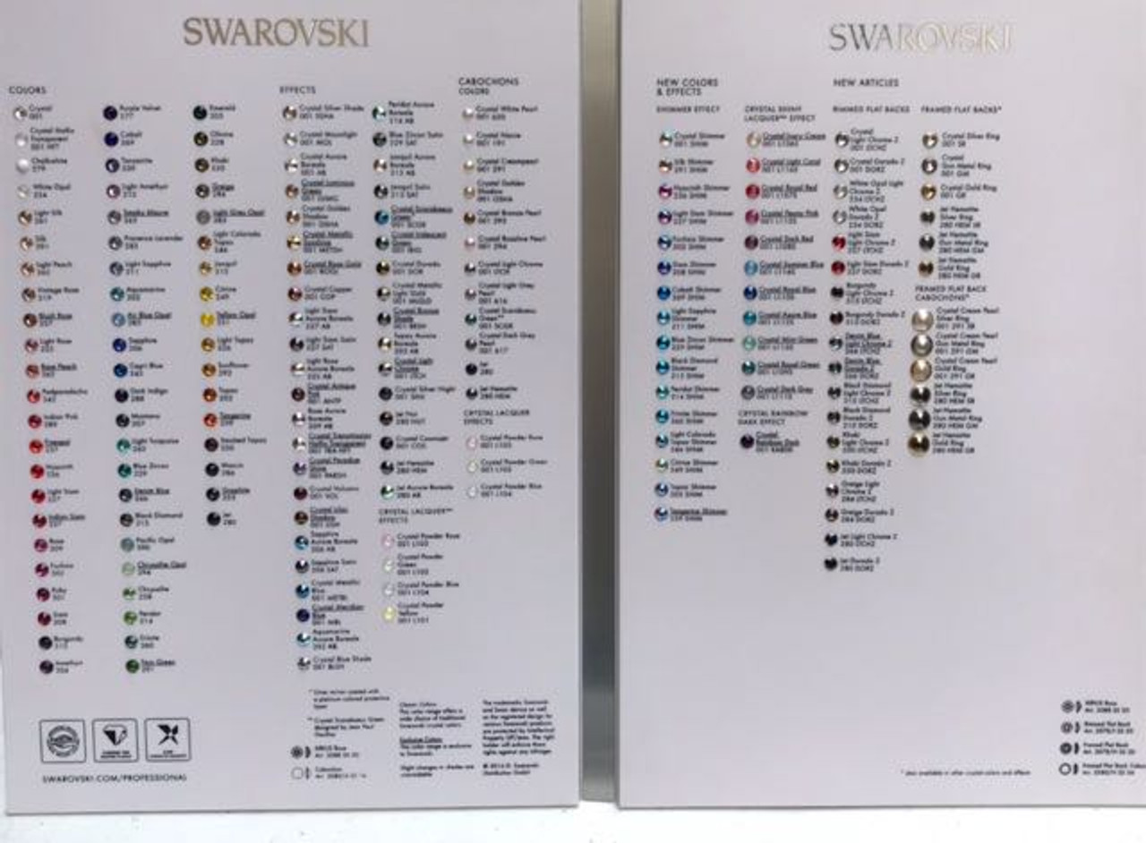 Swarovski Color Chart