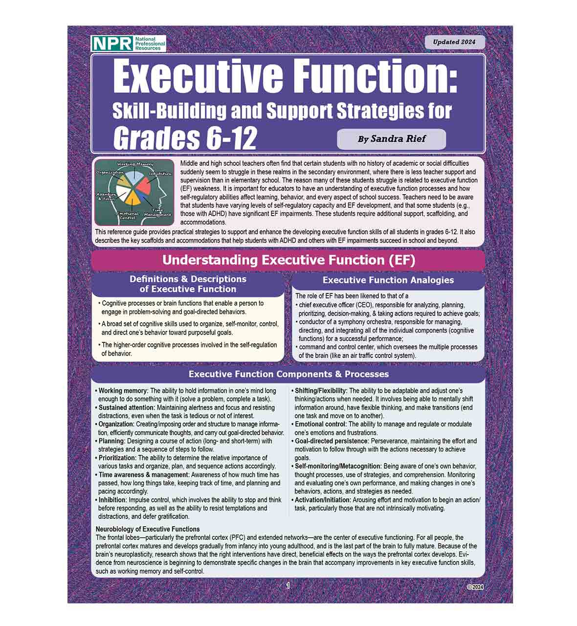 Executive Function: Skill-Building and Support Strategies (Grades 6-12)