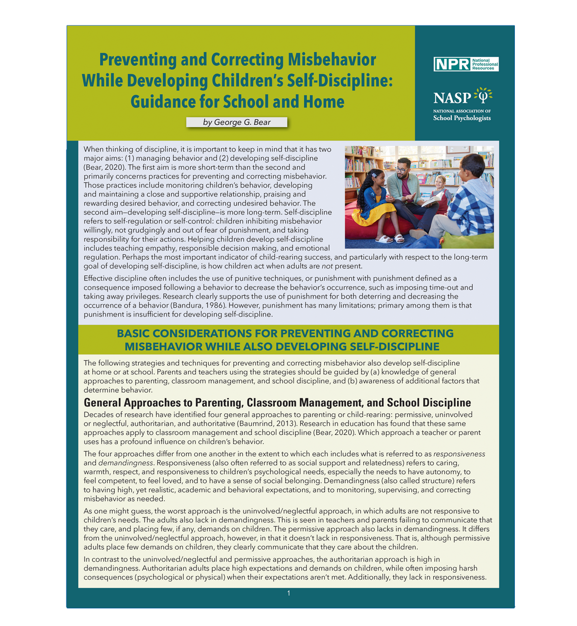 Let's Team Up - Checklist for Teachers, Paraeducators & Principals