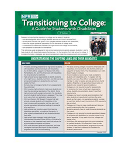 Transitioning to College: A Guide for Students with Disabilities - 3nd Edition