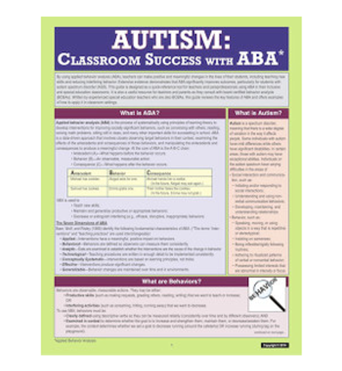 Autism: Classroom Success with Applied Behavior Analysis (ABA)