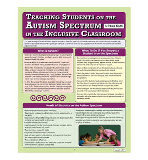 Teaching Students on the Autism Spectrum in the Inclusive Classroom