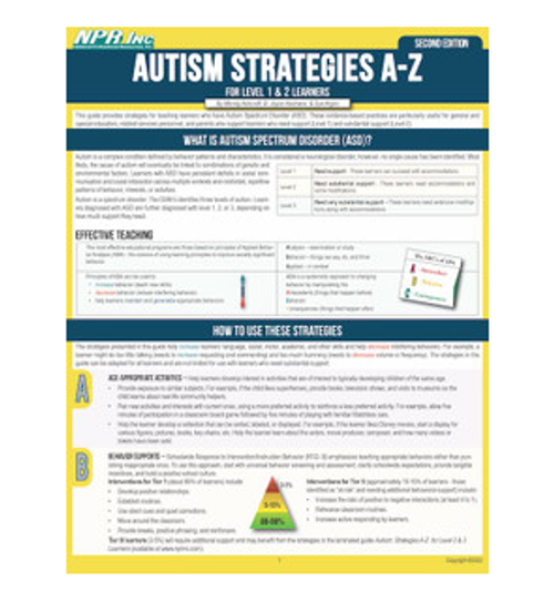 Autism Strategies A-Z for Level 1 & 2 Learners