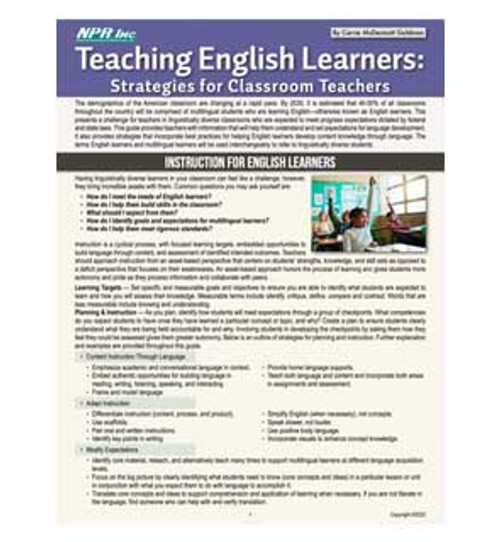 Teaching English Learners: Strategies for Classroom Teachers (cover)