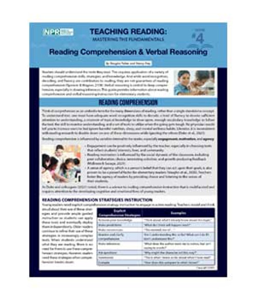 Teaching Reading: Mastering the Fundamentals – Comprehension & Verbal Reasoning(Guide #4)
