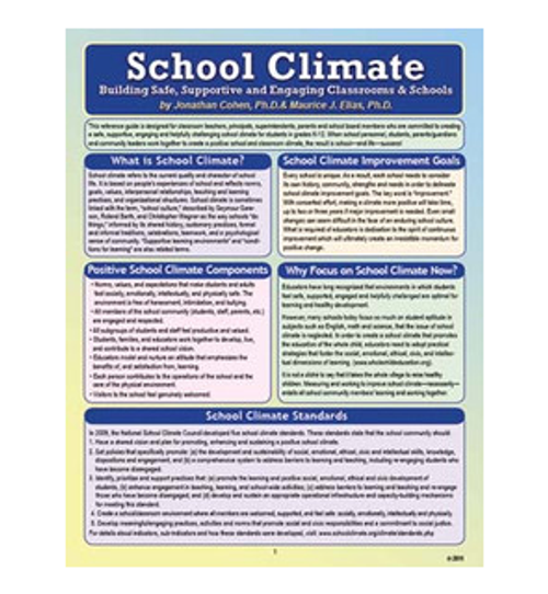 School Climate: Building Safe, Supportive, and Engaging Classrooms and Schools