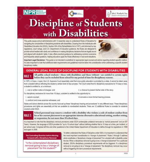 Discipline of Students with Disabilities
