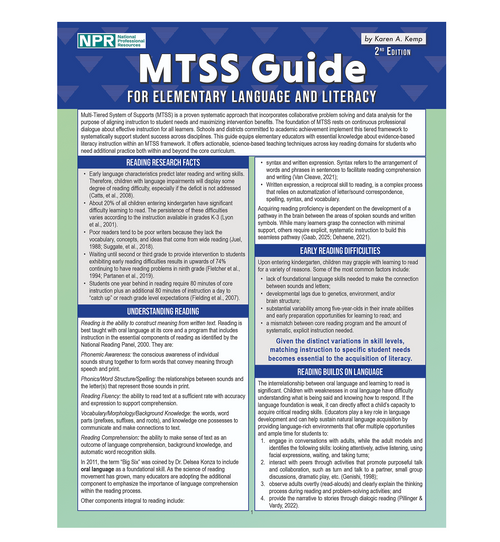 MTSS Language & Literacy: Elementary, 2nd Edition