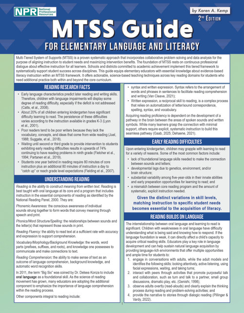 MTSS Language & Literacy: Elementary, 3rd Edition