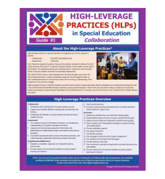 High-Leverage Practices (HLPs) in Special Education: Guide #1 - Collaboration