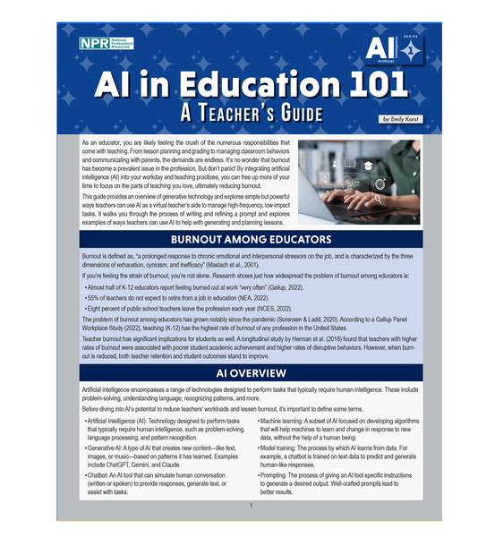 AI in Education 101: A Teacher’s Guide