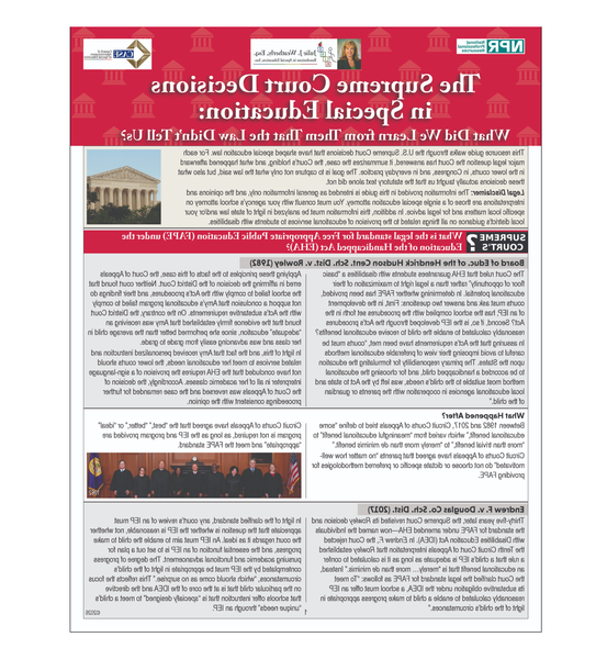 The Supreme Court Decisions in Special Education