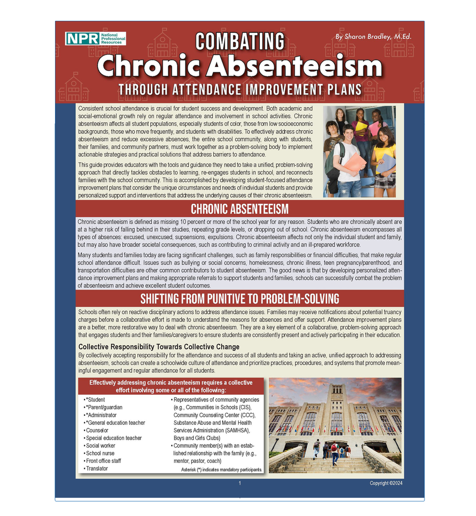 Preventing Chronic Absenteeism Through Attendance Improvement Plans